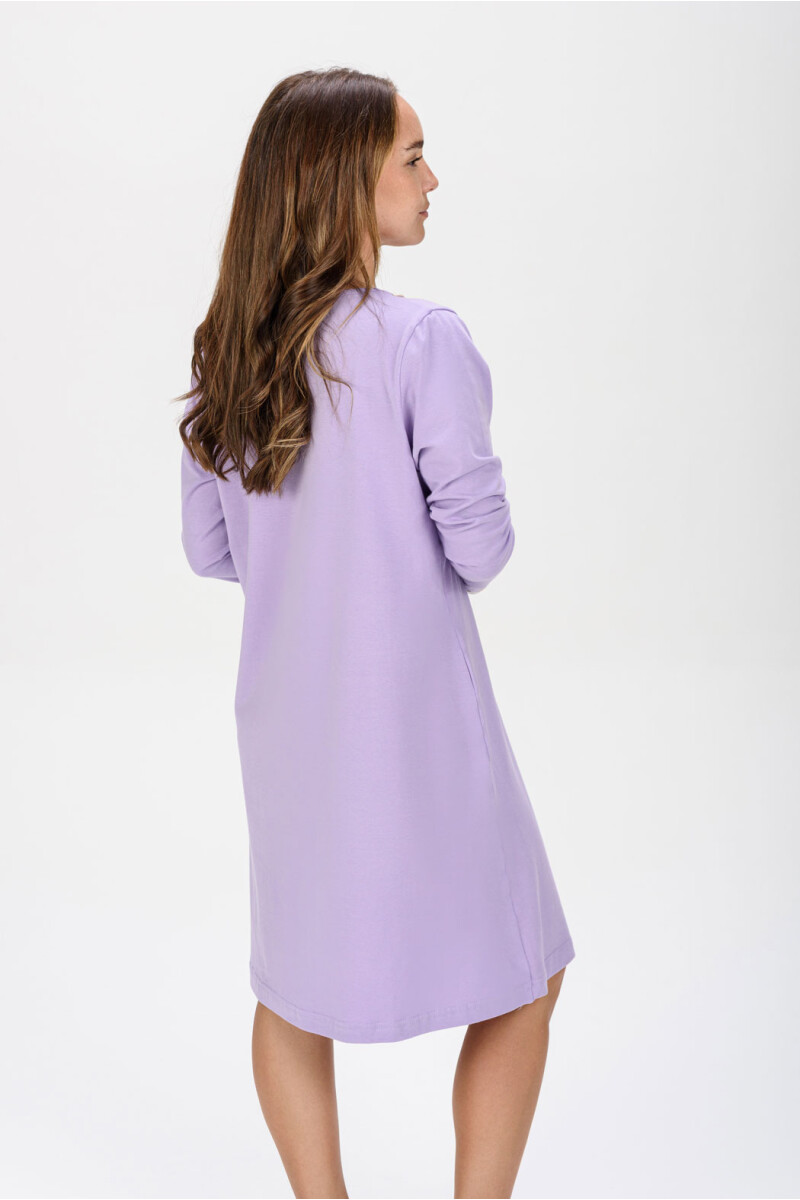 CAMISÓN ALGODÓN LILA