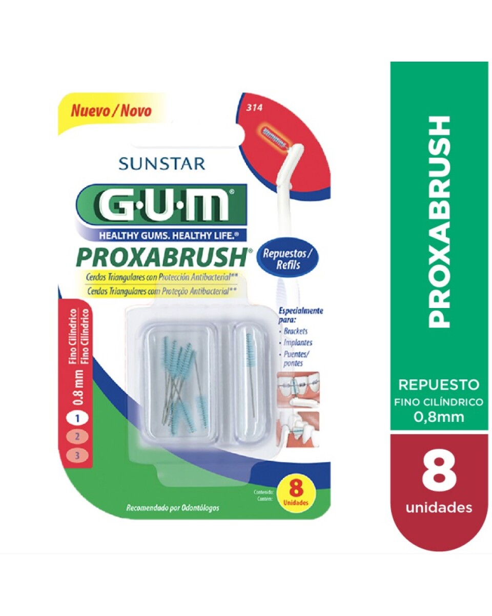 Repuesto Cepillo Interdental Gum Proxabrush Fino 314 