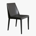 Silla De Comedor Ecocuero 100% Tapizada Negro