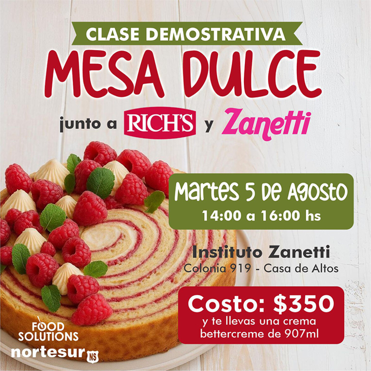 Clase Demostrativa Mesa Dulce con Rich's - Tarde 