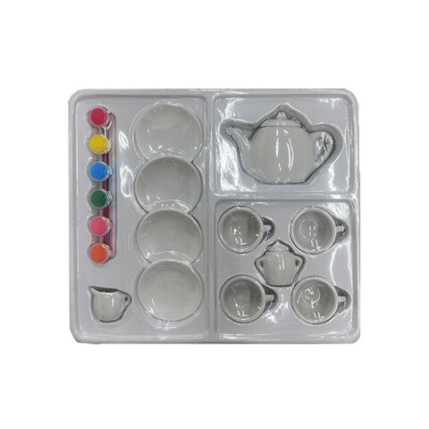 OUTLET Juego de té para pintar 13pcs 29x26cm Outlet Juego De Té Para Pintar 13pcs 29x26cm