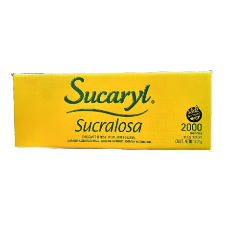 EDULCORANTE SUCARYL SUCRALOSA AMAR. CAJON GIGANTE 2.000 EDULCORANTE SUCARYL SUCRALOSA AMAR. CAJON GIGANTE 2.000
