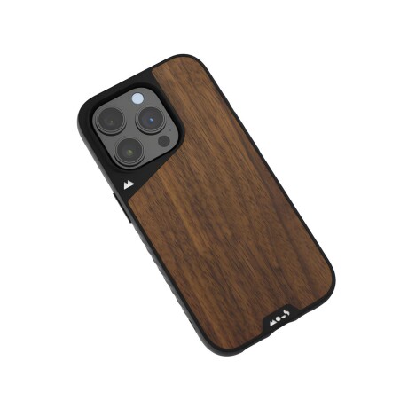 Protector MOUS Case Limitless 5.0 AiroShock con MagSafe para iPhone 15 Pro Walnut