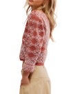 CARDIGAN GEO FLORAL Marron