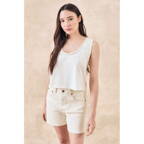 Top Cinta Metalizada Crudo