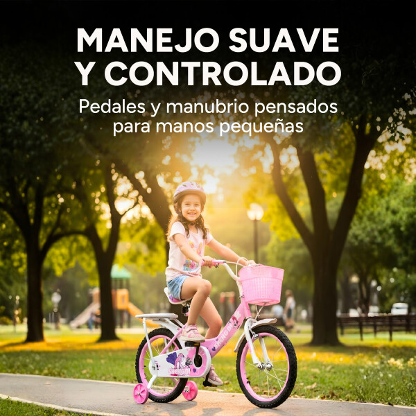 Bicicleta infantil Shengdi Rodado 16 Canasto Parrilla Hadas Color Rosa Claro