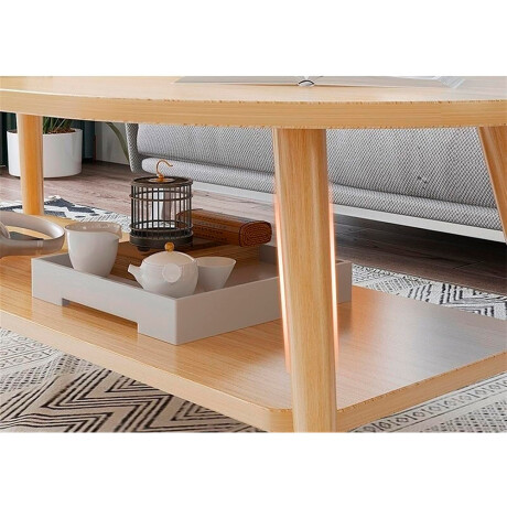 Mesa Ratona 100x50cm Natural 2 Niveles 4 Patas 816-2 NATURAL