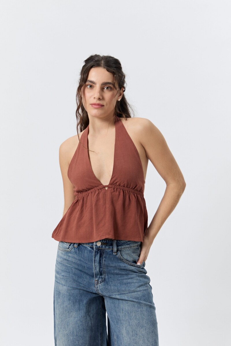 TOP HAILEY - MARRON 