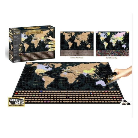 Mapamundi puzzle raspable - 1000 piezas Mapamundi puzzle raspable - 1000 piezas