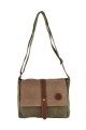 Morral de lona Verde con Marrón