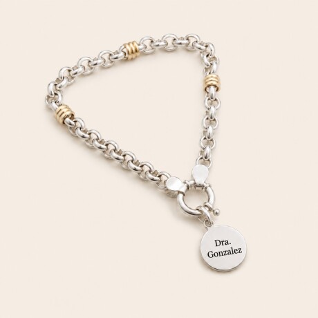 Pulsera Medicina Combinada - Plata 925 y Oro 18k Pulsera Medicina Combinada - Plata 925 y Oro 18k
