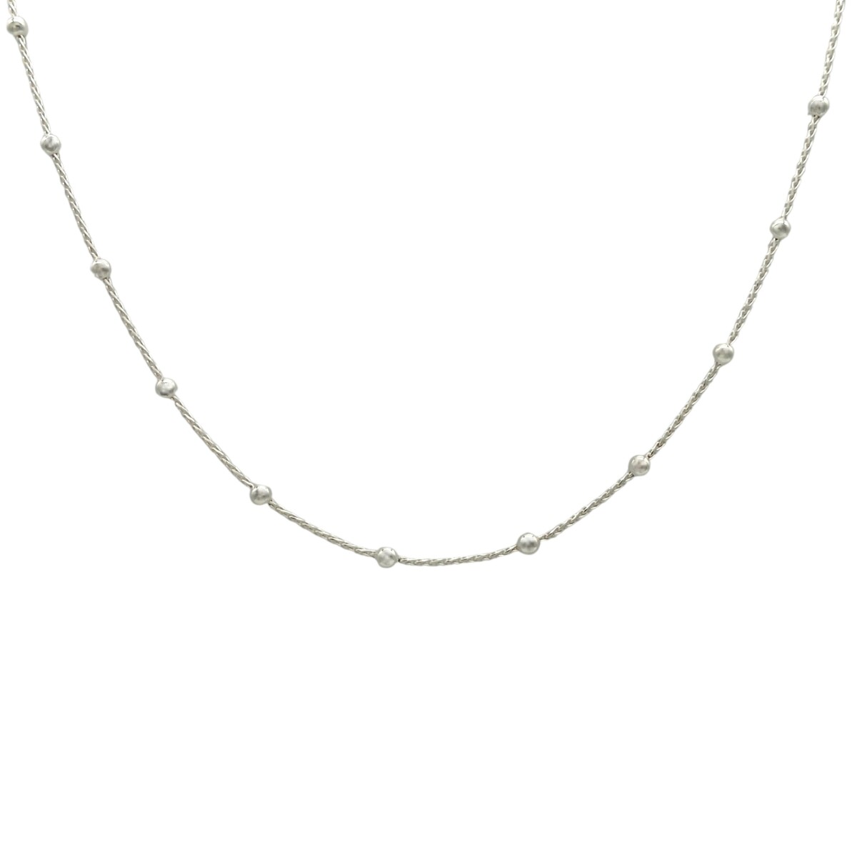 Cadena Bolitas-Plata 925-Sin Piedra-CD3037 - sinpiedra 