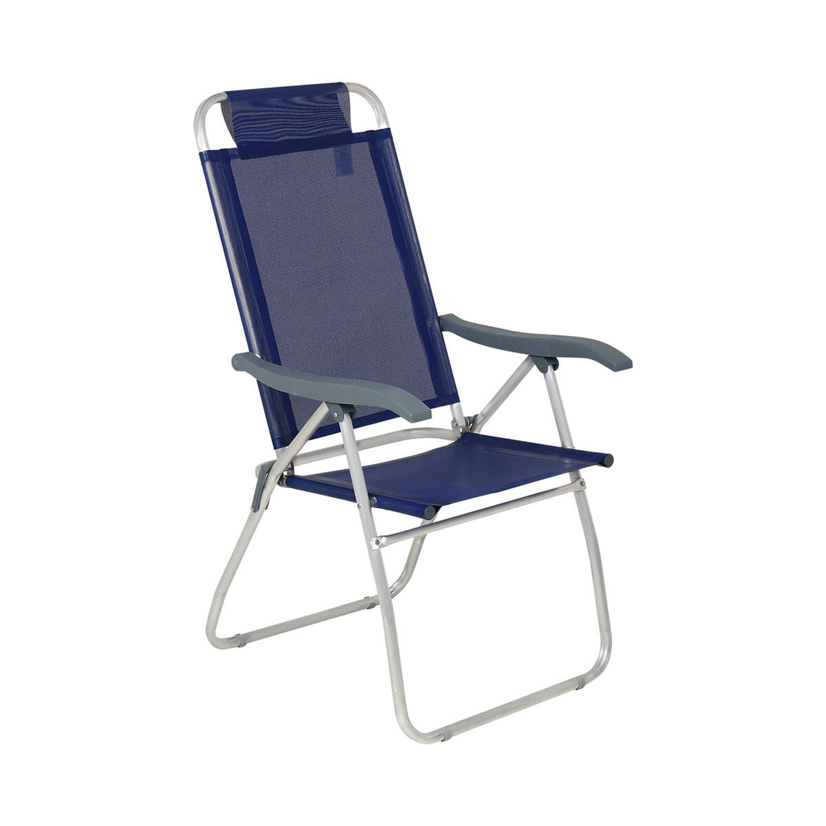 Silla Plegable de Aluminio 4 Posición - AZUL 