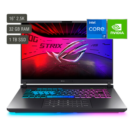 Notebook Gamer Asus Rog Strix 16'' Core I7 32GB 1TB WIN11 RTX5070 001