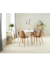 Mesa de comedor JEGIND Ø105 blanco/natural Mesa de comedor JEGIND Ø105 blanco/natural