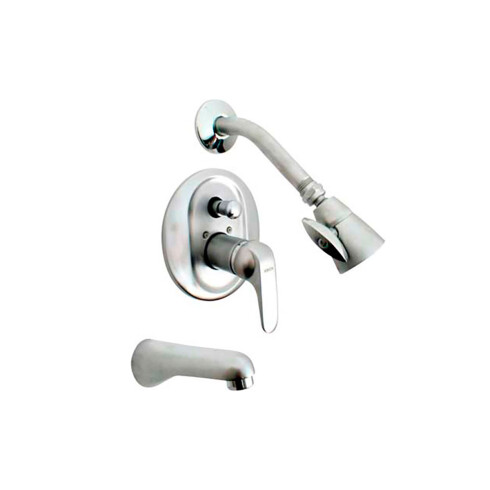 Griferia De Ducha Monocomando De Empotrar Linea Alaska Aqualia Cromado Opaco GRIS-BRUSHED NICKEL
