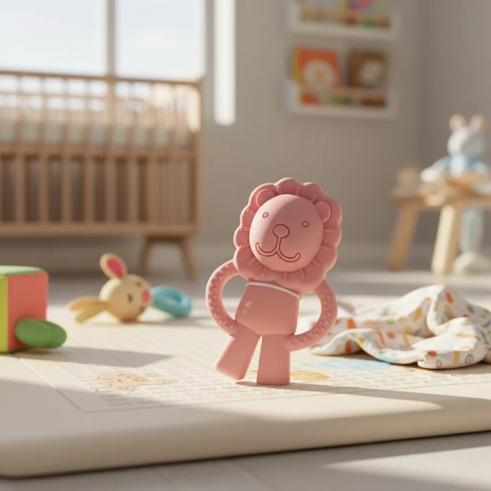 Mordillo silicona LEON buba rosado