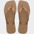 Ojotas Havaianas Slim Square Logo Metallic Dorado