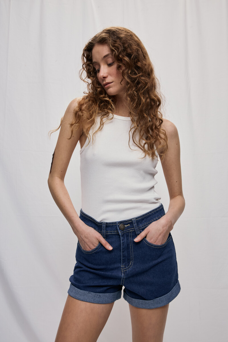 SHORT TINTO Azul