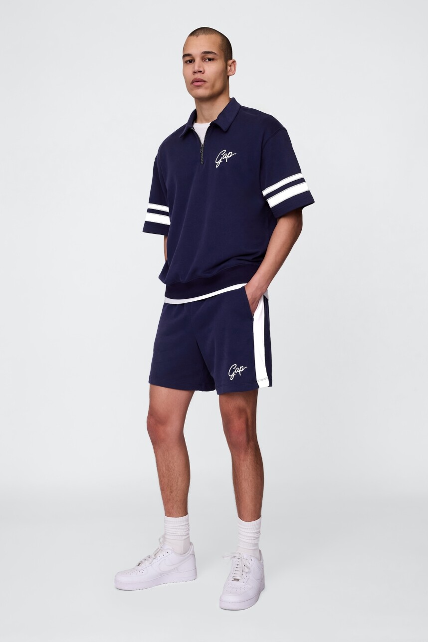 Short Deportivo Sin Felpa Logo Gap Hombre Navy Uniform