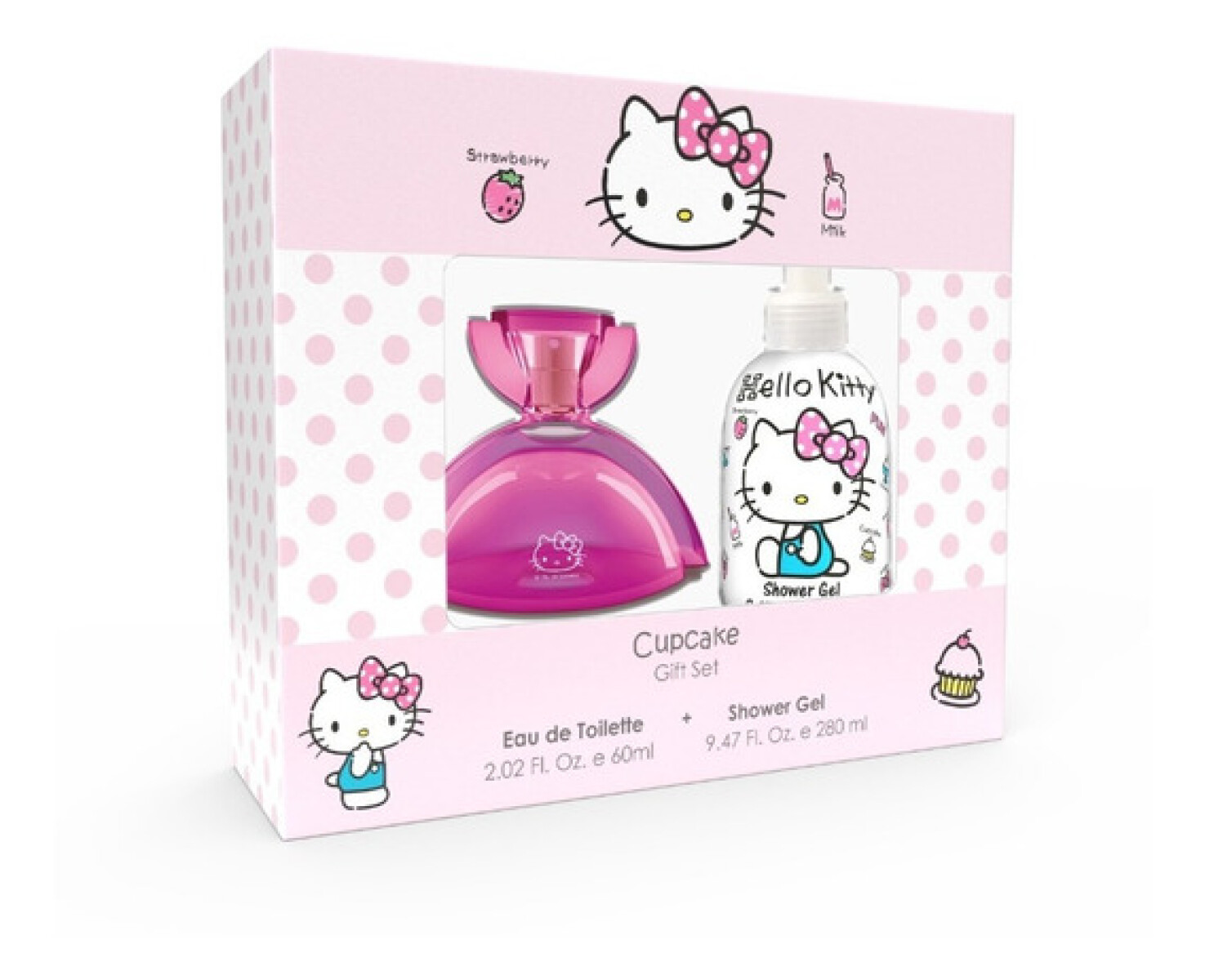 Perfume Hello Kitty Cupcake + Gel – Pack Fragancia Niña