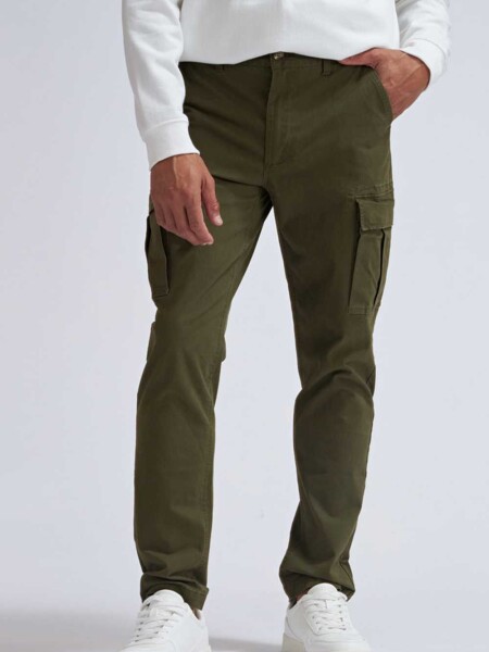 Pantalón cargo clásico Verde Militar