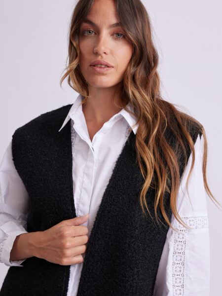 Chaleco boucle Negro