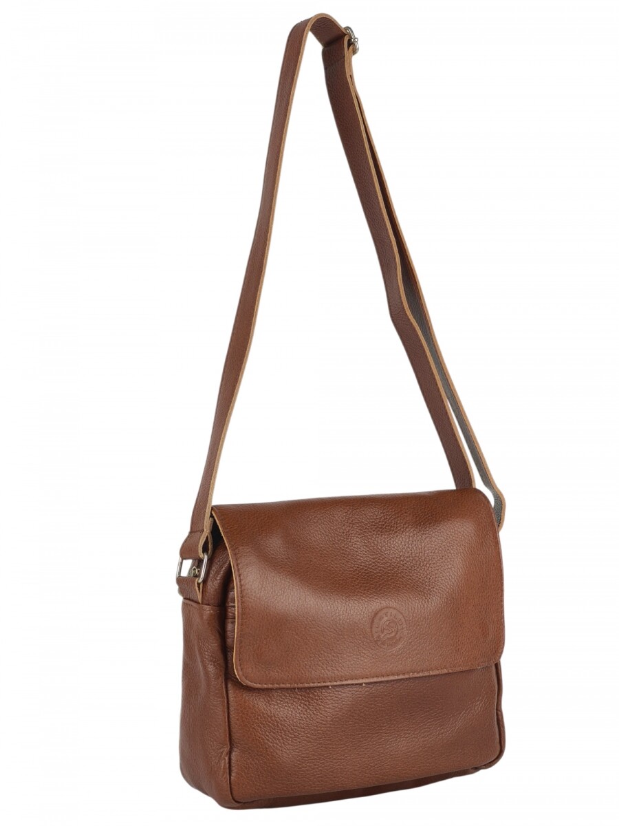 Cartera Bandolera 100% Cuero - Marrón 