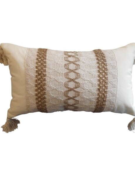 ALMOHADON CON TEJIDO 50x30CM BLANCO/NATURAL ALMOHADON CON TEJIDO 50x30CM BLANCO/NATURAL