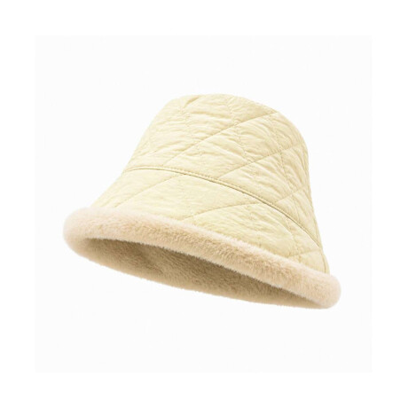 Gorro piluso puffer con corderito Blanco