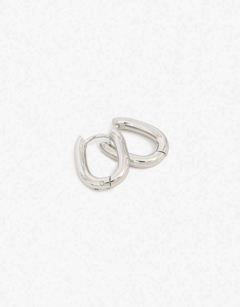 Aros Argollas Metal Aros Argollas De Acero - Plateado