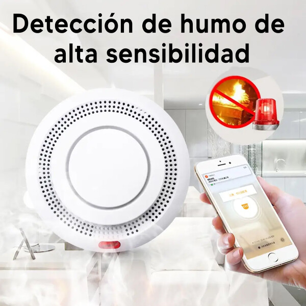Detector De Humo Tuya Yg-400a Smart Wifi TUYA SMART DETECTOR DE HUMO WIFI YG-400A