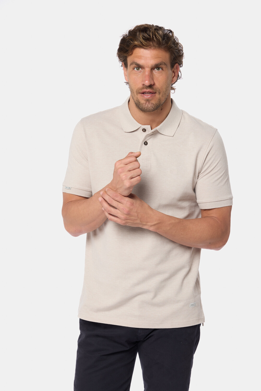 REMERA POLO PIQUE LISA Beige