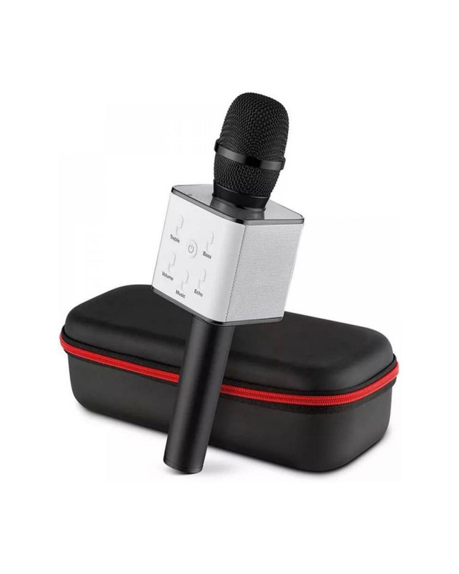 Generador principalmente Fértil Micrófono Karaoke bluetooth inalámbrico parlante USB - Negro — Electroventas