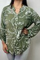 CAMISA KETZIA FLOR AL TONO MILITAR