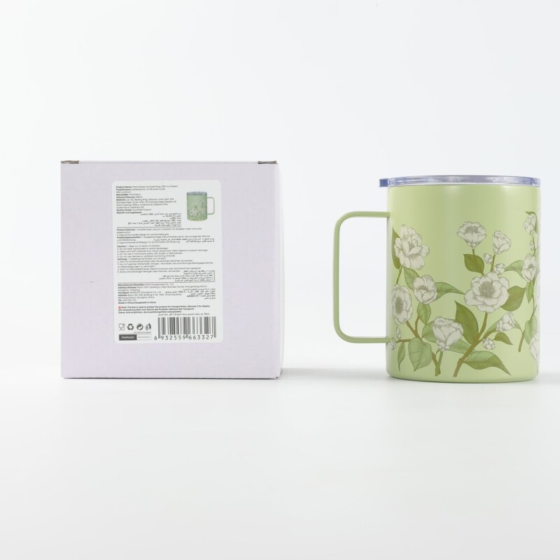 TAZA TÉRMICA SERIE FLORAL (350 ML/VERDE) TAZA TÉRMICA SERIE FLORAL (350 ML/VERDE)