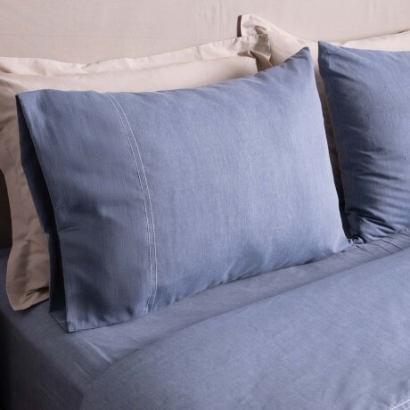 JGO. SÁBANAS 1 PLAZA ALGODON-Y-POLIESTER AZUL CHAMBRAY
