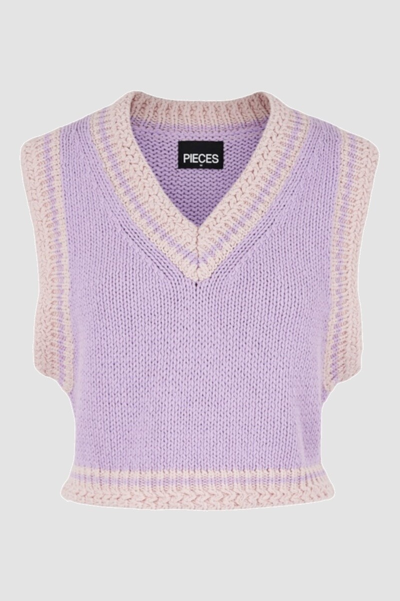 Chaleco Hindy crop knit - Lavendula 