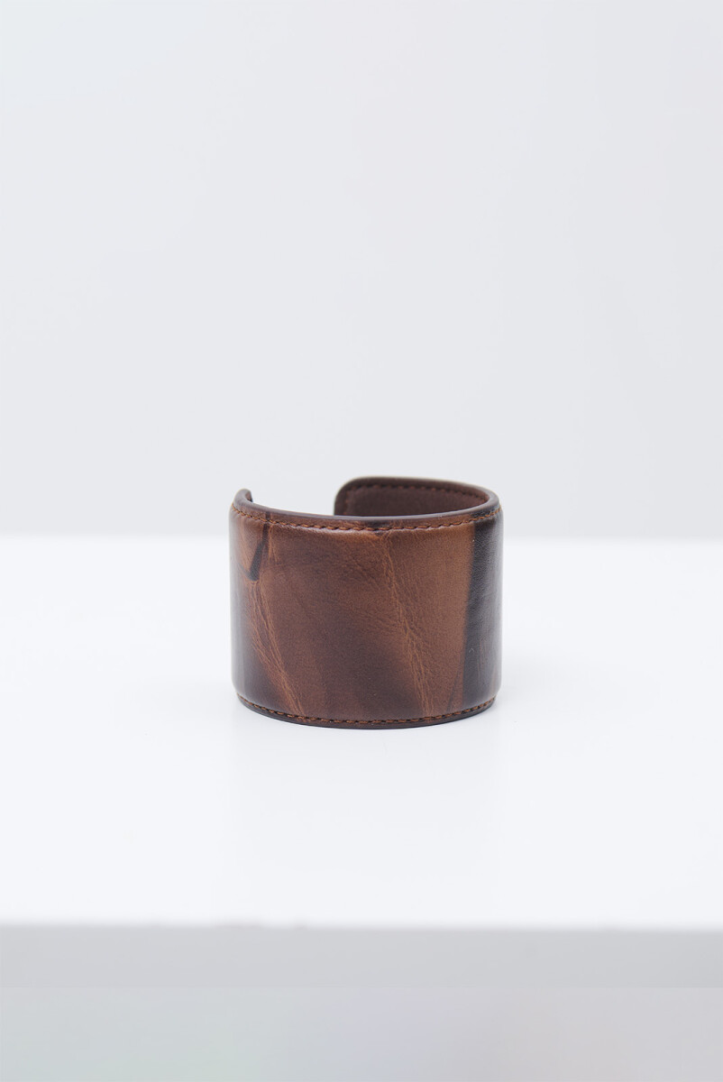 PULSERA CUERO - MARRON 