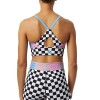 Top New Balance Relentless Printed Crop Negro