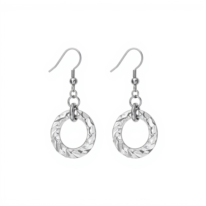 Caravanas Circulo - plata 925 - CA4335 sinpiedra