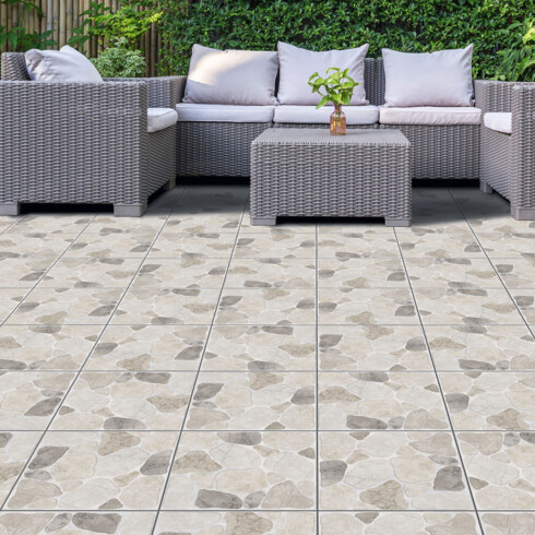 CERAMICA PIEDRAS GAMAS BEIGE GRANILLA 45X45 Antideslizante GAMAS DE BEIGE