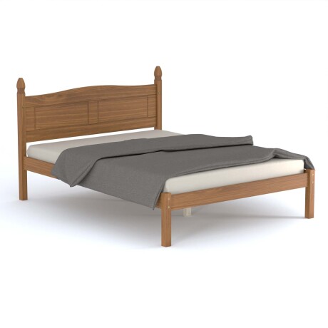 CAMA 2 PLAZAS MADERA MARRON MEX