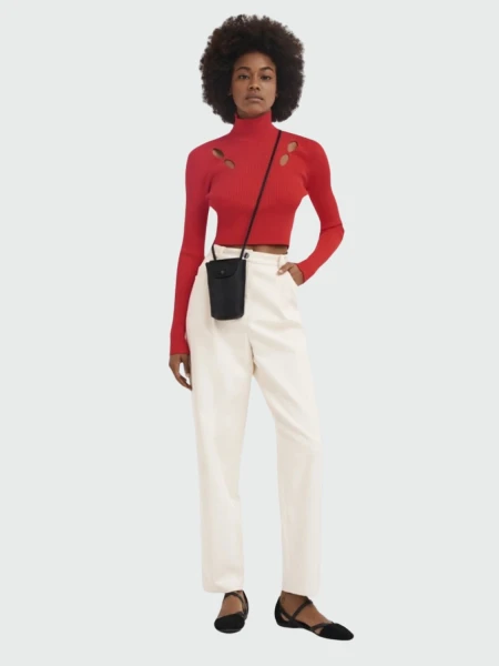 Longchamp -Funda de teléfono con cordón, Le pliage Xtra Negro