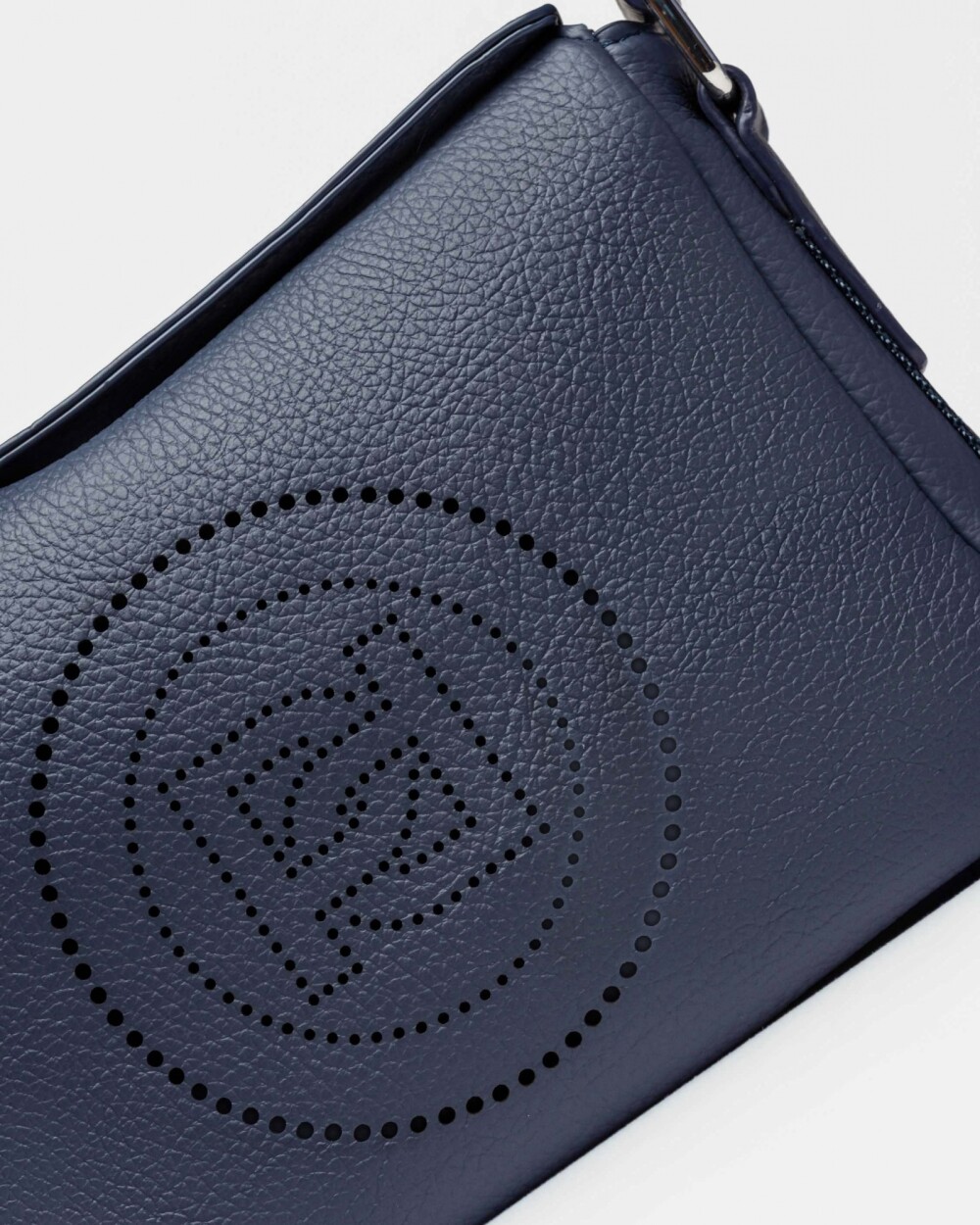 Bandolera Key en efecto cuero graneado Azul