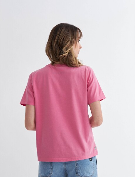 Remera básica Flora Fucsia