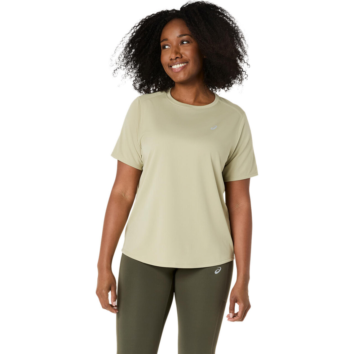 Polo Running Asics Silver SS Top Mujer - Khaki 