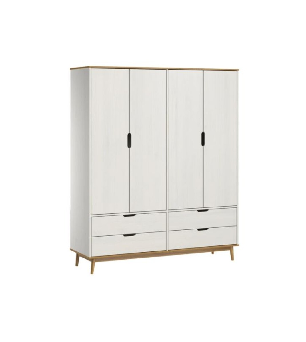 Ropero 4 Puertas 4 Cajones Línea Nórdica Blanco 3065 