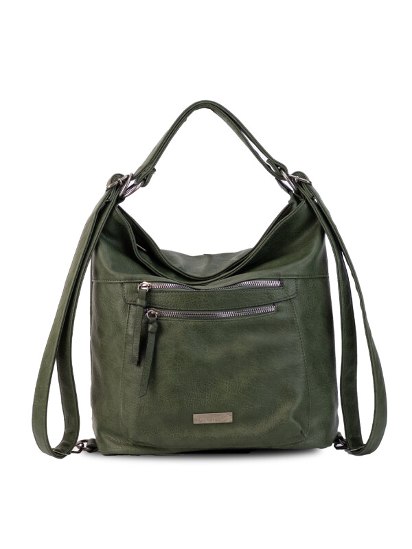 CARTERA MOCHILA ESTHER VERDE MILITAR