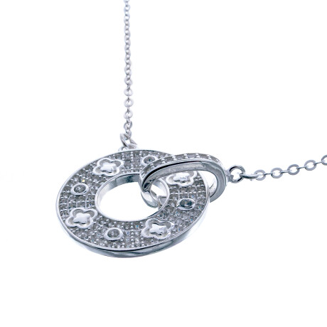 Conjunto de cadena y dije de plata 925 con circonias. Conjunto de cadena y dije de plata 925 con circonias.